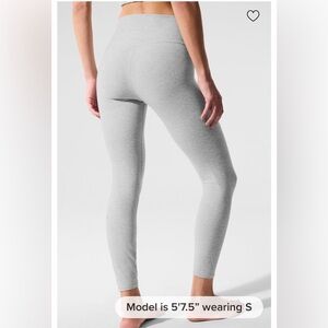 Alosoft High-Waist 7/8 Highlight Legging - Athletic Heather Grey XS